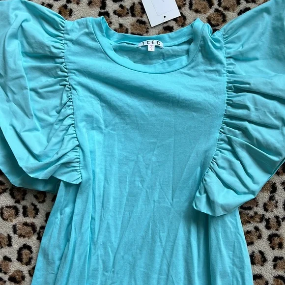 Flutter sleeve tee shirt dress - Picture 2 of 2